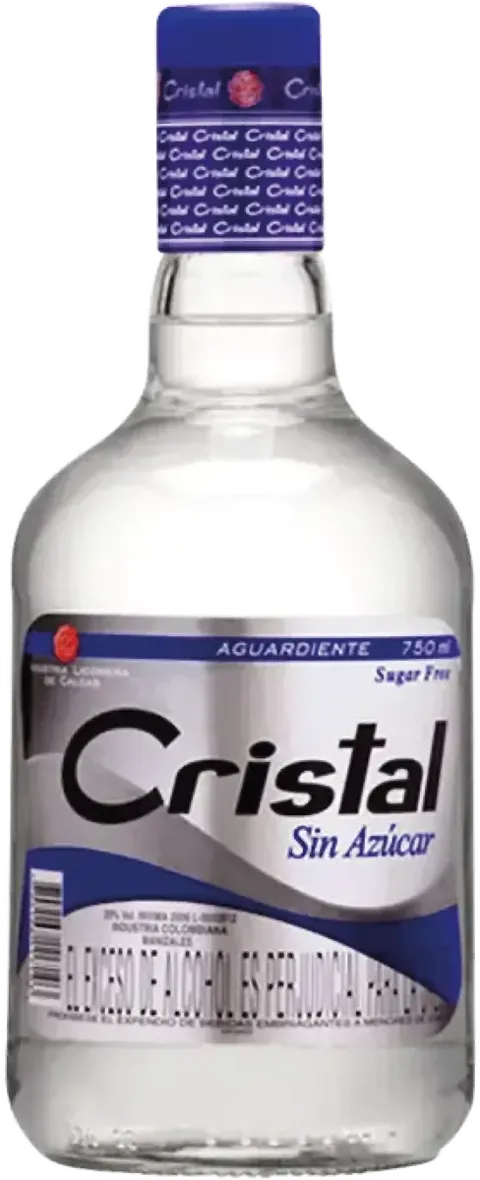 Aguardiente Cristal Sin Azucar Azul
